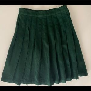 Beford Fair 100% wool pleated green skirt small 4